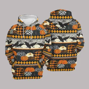 3D Sublimation Halloween Pumpkin On Hoodies, Halloween Hoodies For Family