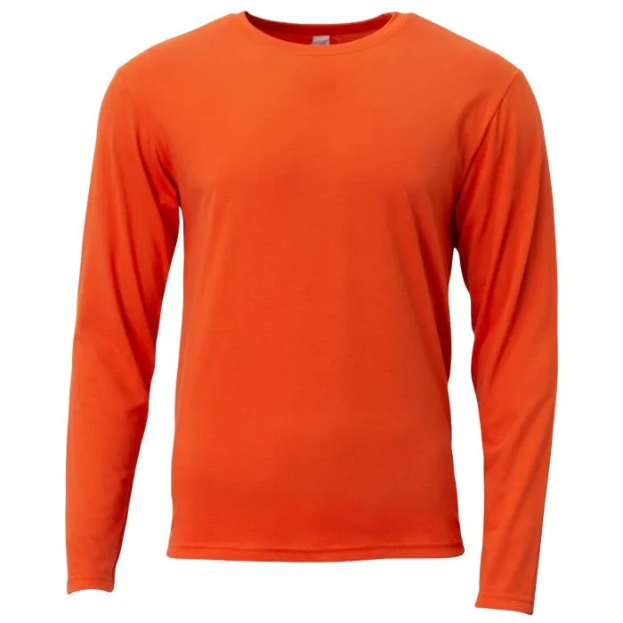 A4 Mens Softek Long Sleeve Tee