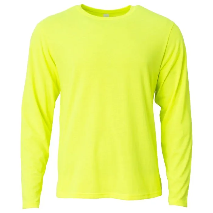 A4 Mens Softek Long Sleeve Tee