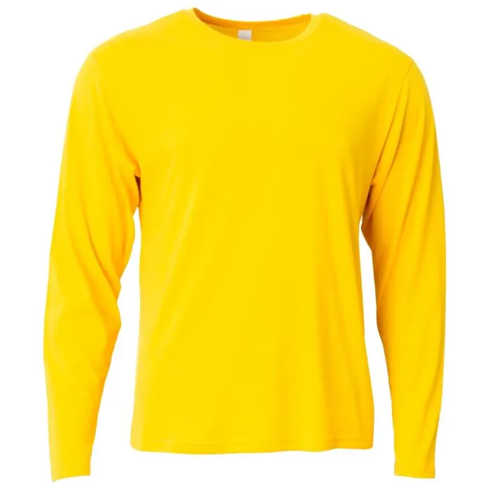 A4 Mens Softek Long Sleeve Tee