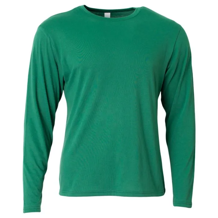 A4 Mens Softek Long Sleeve Tee