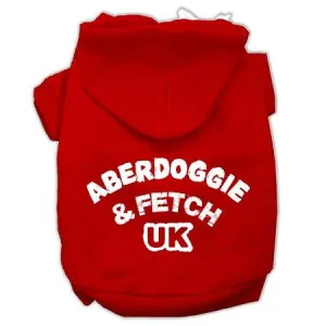 Aberdoggie UK Screenprint Pet Hoodies Red Size XXXL (20)