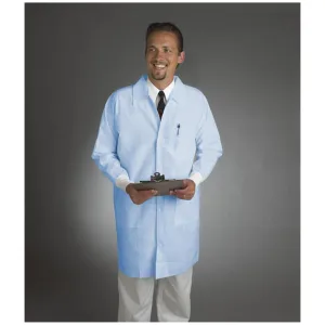 Alpha Protech Critical Cover Alphaguard Lab Coats Lab Coat, 2X-Large, Blue, Tapered Collar, Knit Cuff, 30/Cs