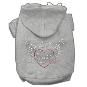 Angel Heart Rhinestone Hoodies Grey M (12)