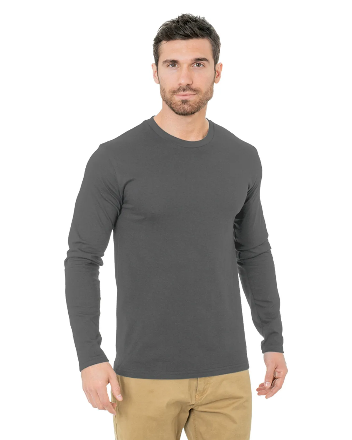 Bayside Unisex Fine Jersey Long-Sleeve Crew T-Shirt