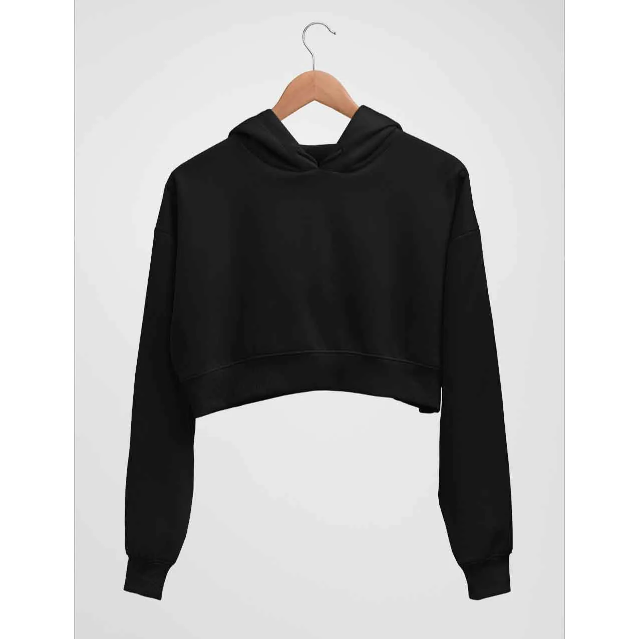 Black Crop Hoodie