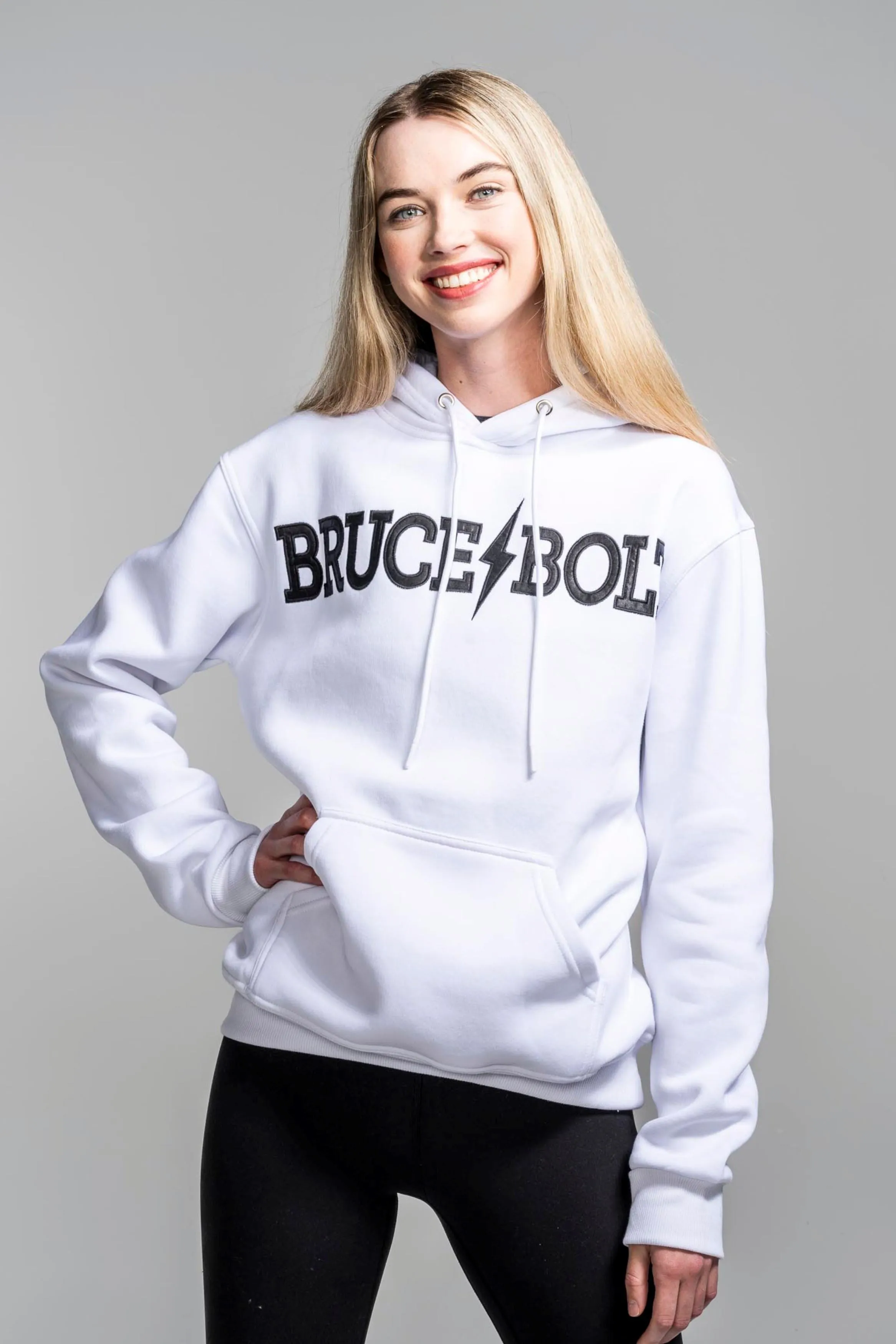 BRUCE BOLT "BRUCE BOLT" Hoodie - WHITE