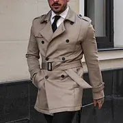 Classic British Style Short Trench Coat