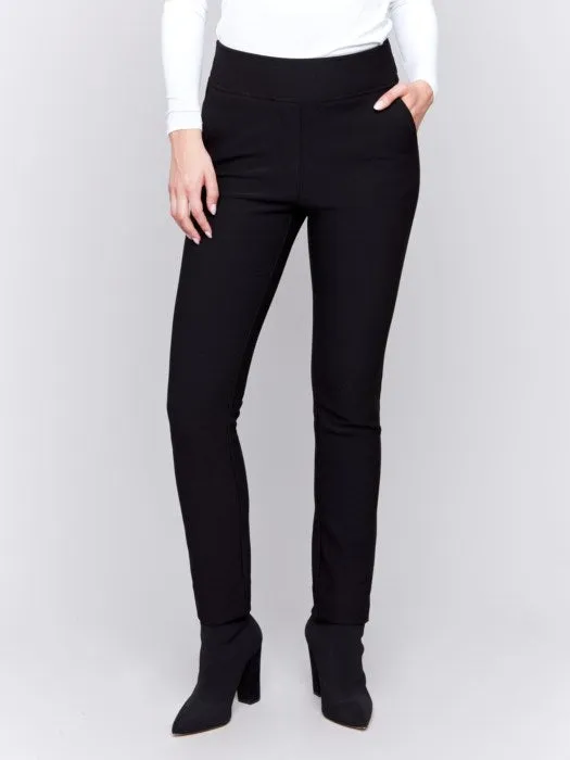 Crepe Slim Fit Dress Pants