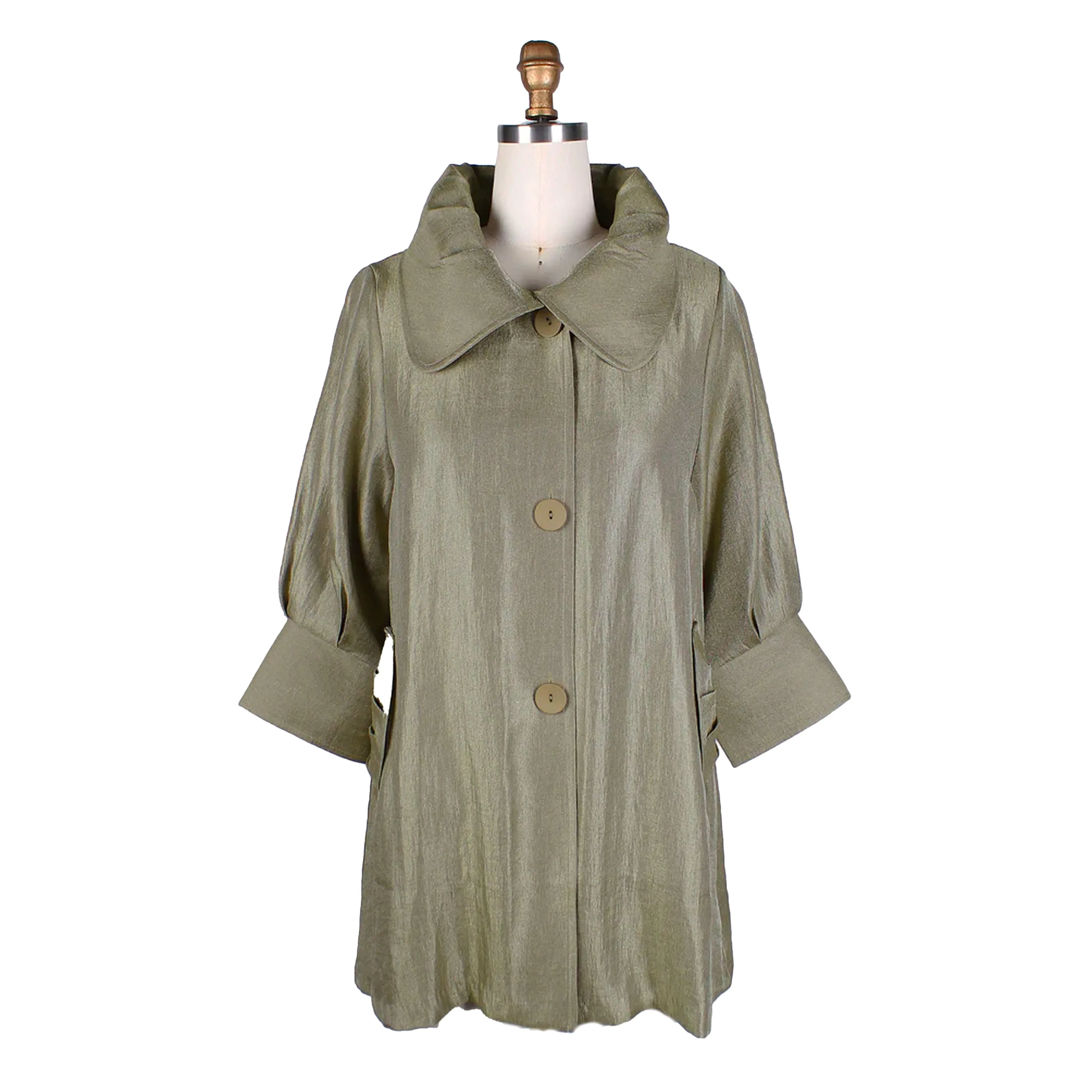 Damee NY Swing Jacket in Olive - 200-OLV