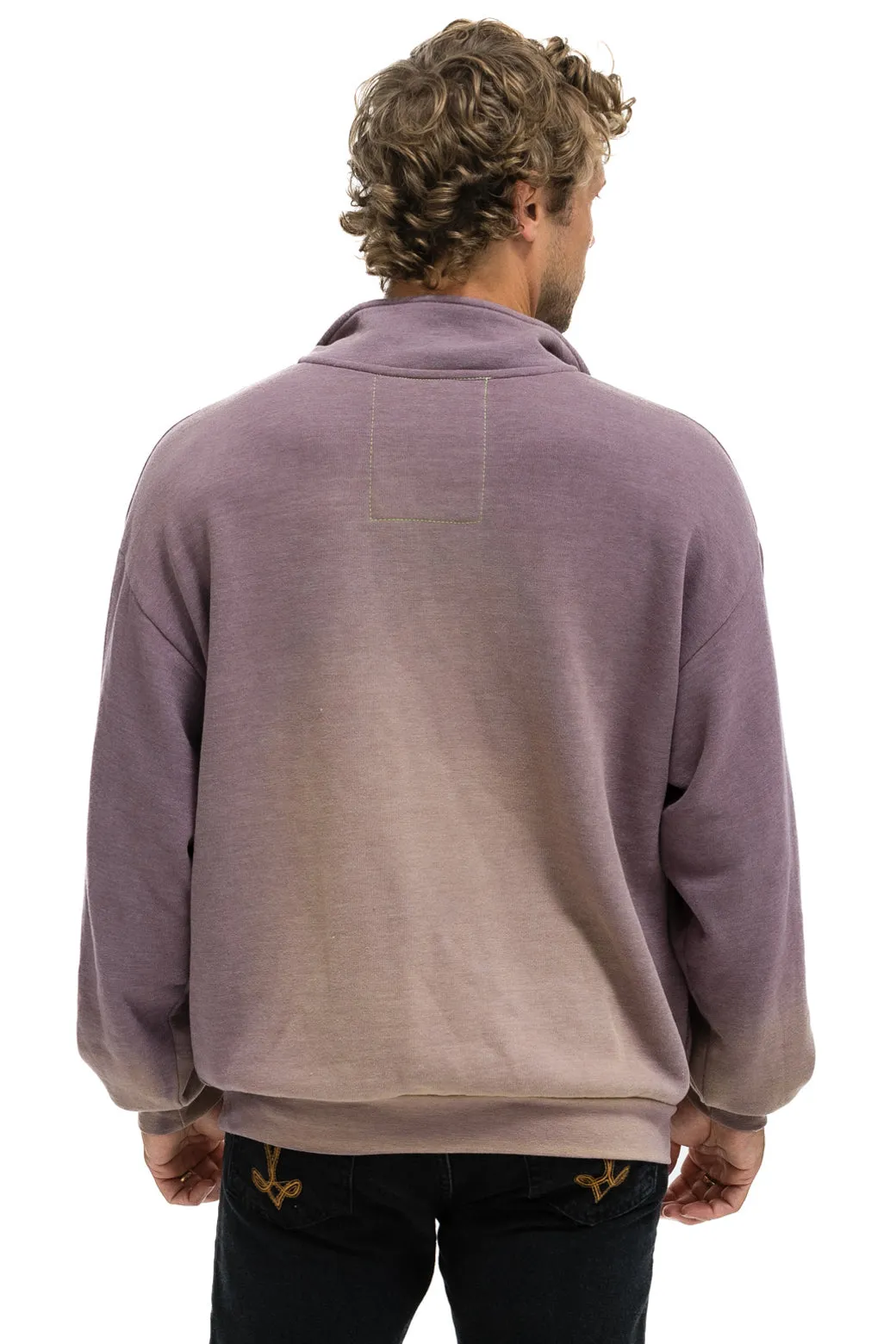 ESSENTIAL HALF ZIP RELAXED SWEATSHIRT - FADED MOCHA