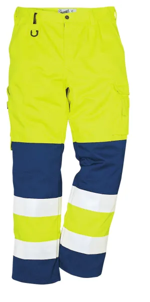 Fristads Plu-243 Trousers  Yellow / Navy