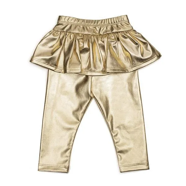 Gold Skirted Leggings