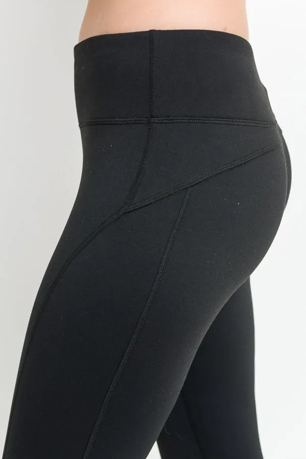 High-Waist Leggings with mesh ankle pannels - Women's (540AW)