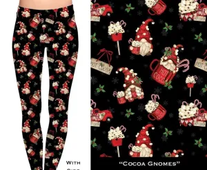 Hot cocoa gnome leggings with pockets