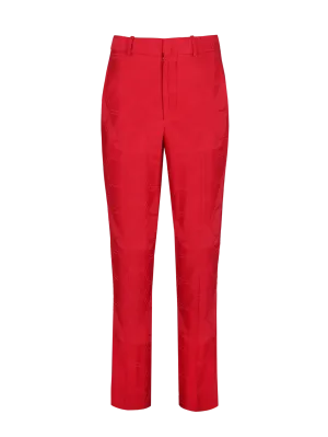 jacquard tapered trousers