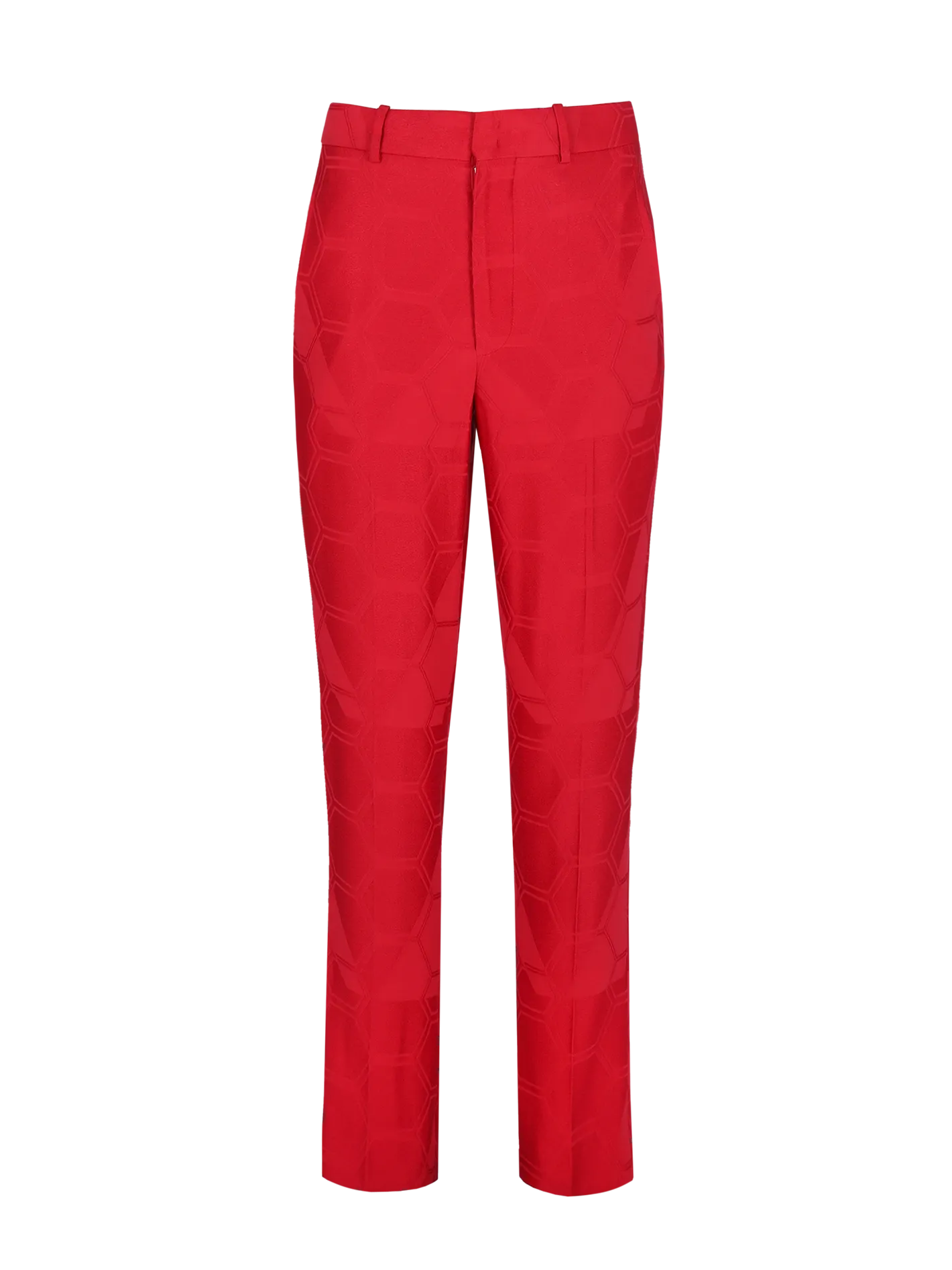 jacquard tapered trousers