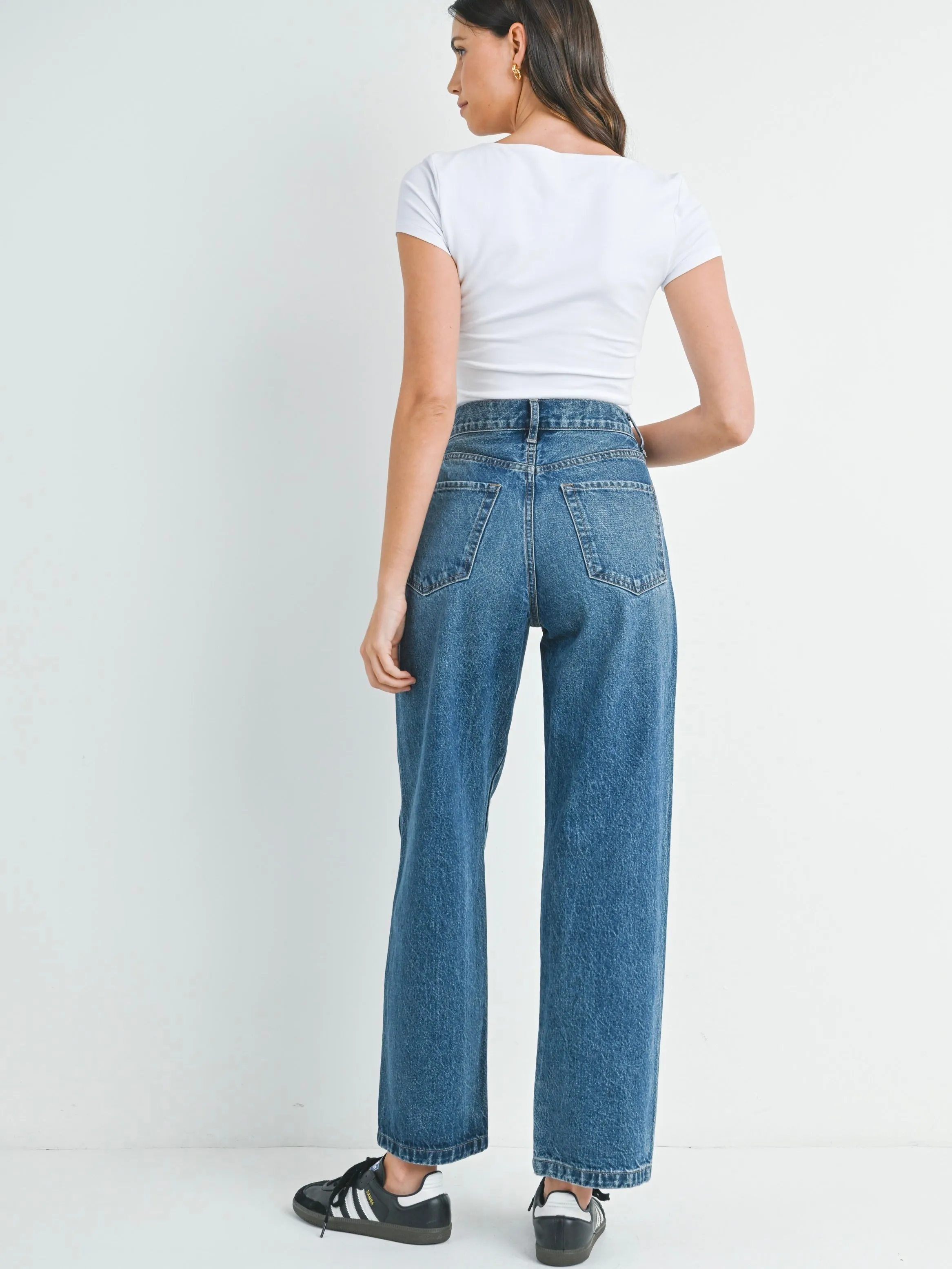 Just Black Denim : Relaxed 90's Straight Jean