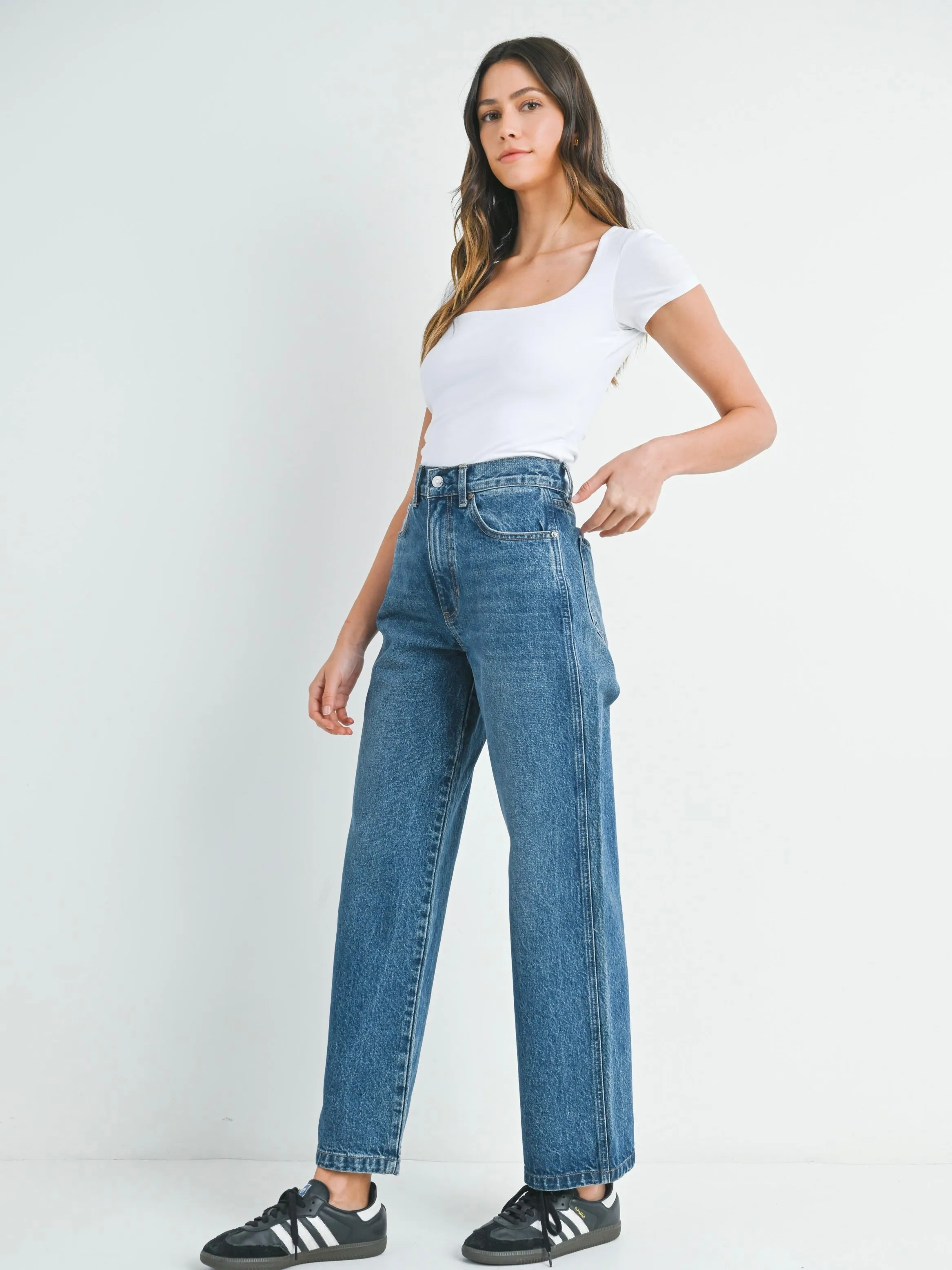 Just Black Denim : Relaxed 90's Straight Jean