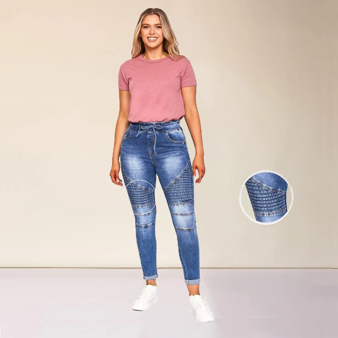 Kellie Biker Jeans (Blue)