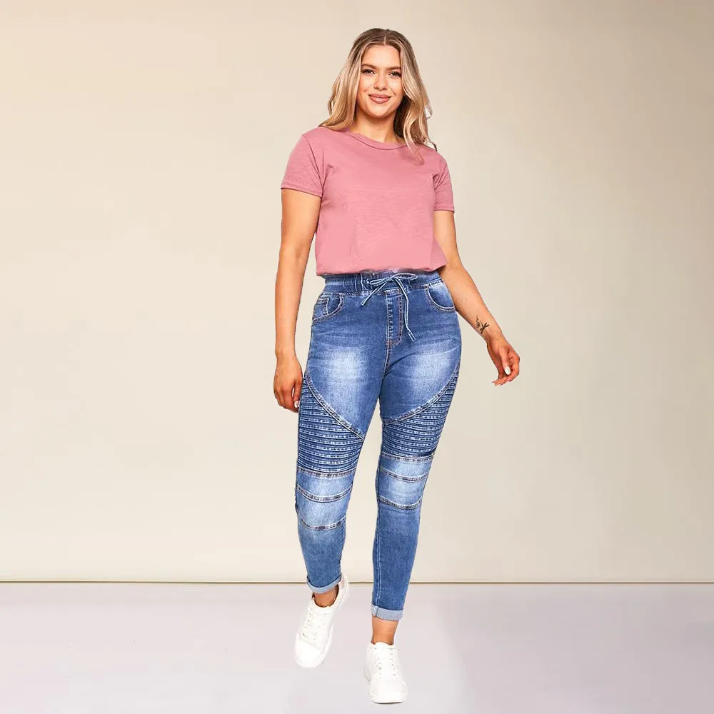 Kellie Biker Jeans (Blue)