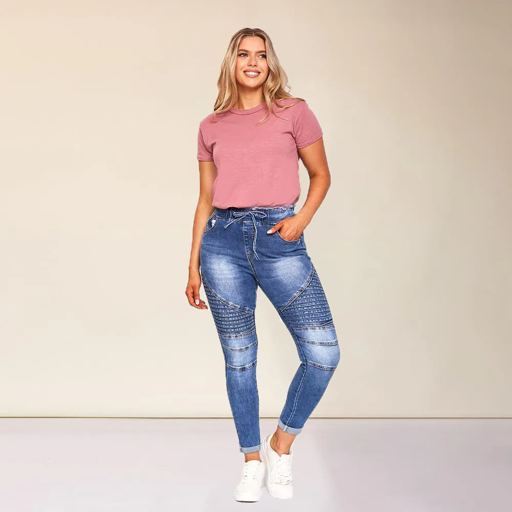 Kellie Biker Jeans (Blue)