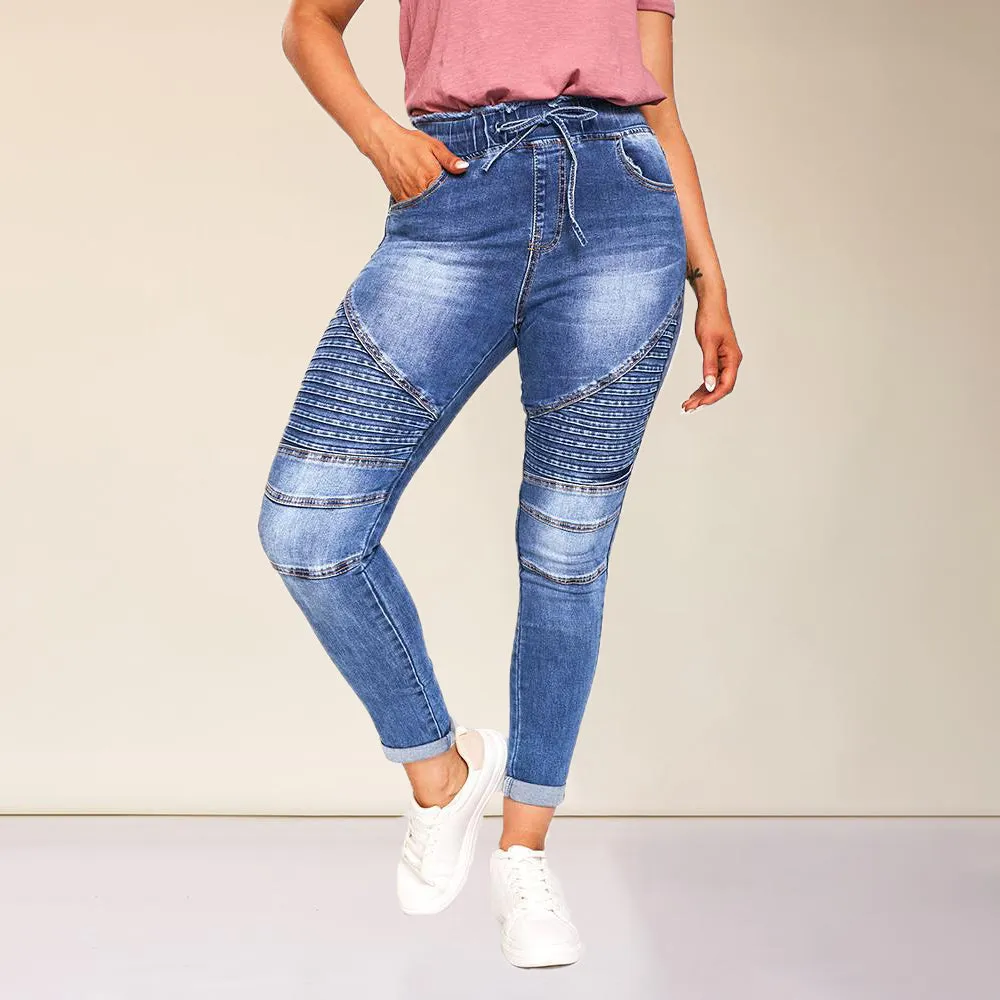 Kellie Biker Jeans (Blue)