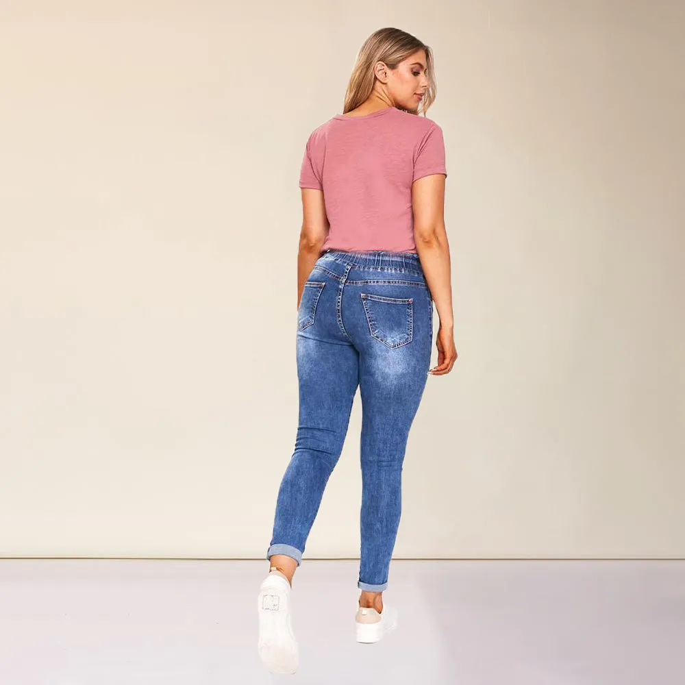 Kellie Biker Jeans (Blue)