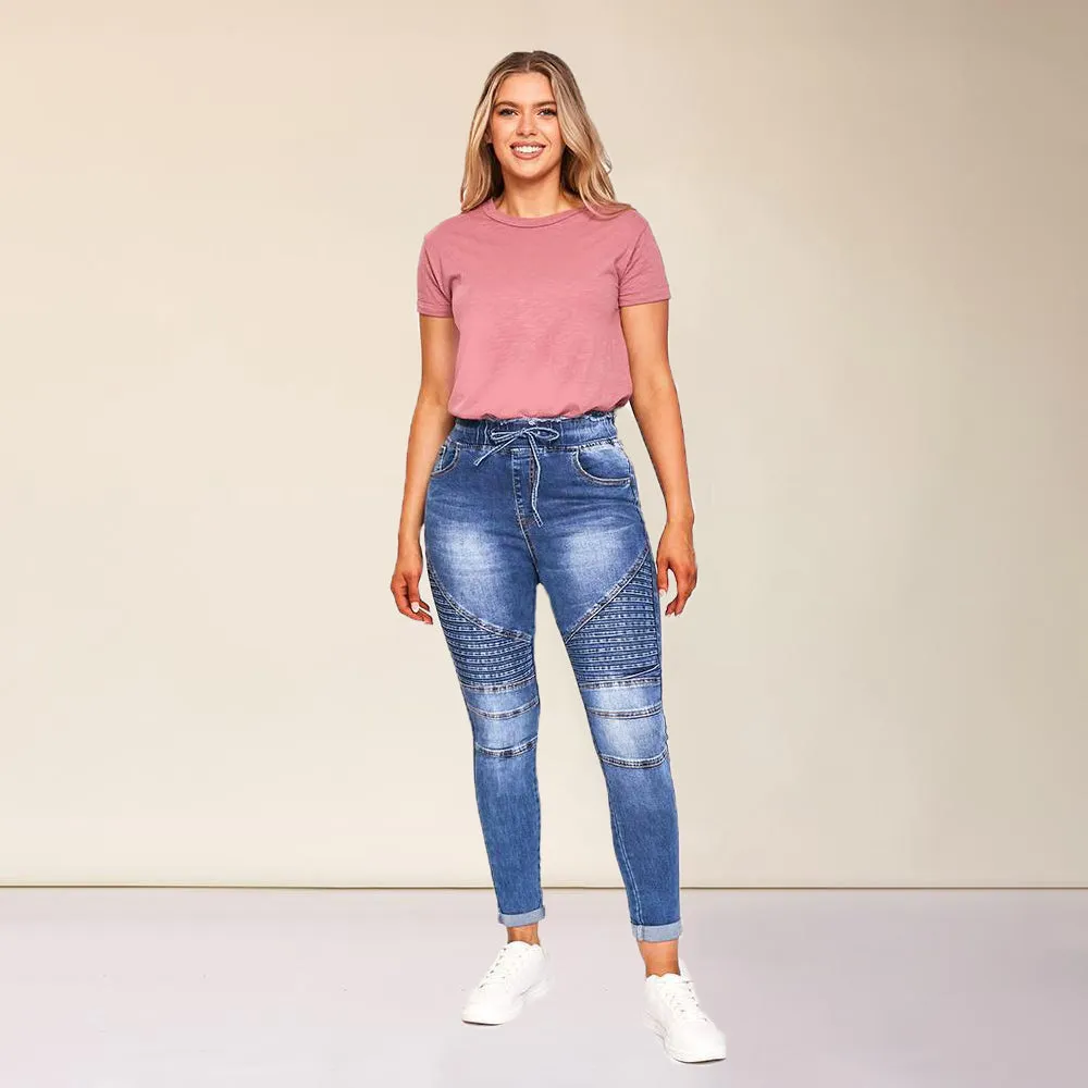 Kellie Biker Jeans (Blue)