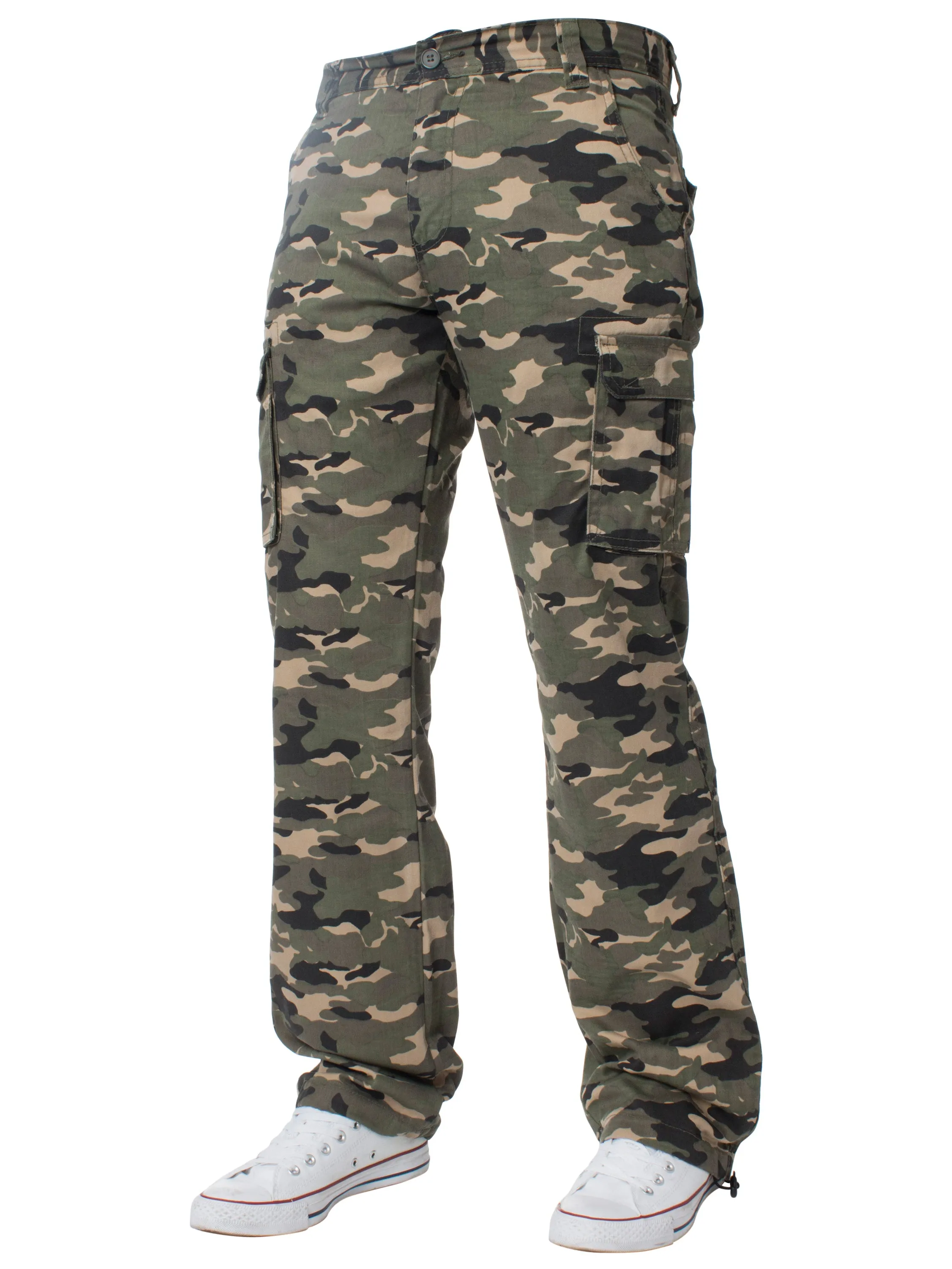 Kruze | Mens Cargo Camo Trousers