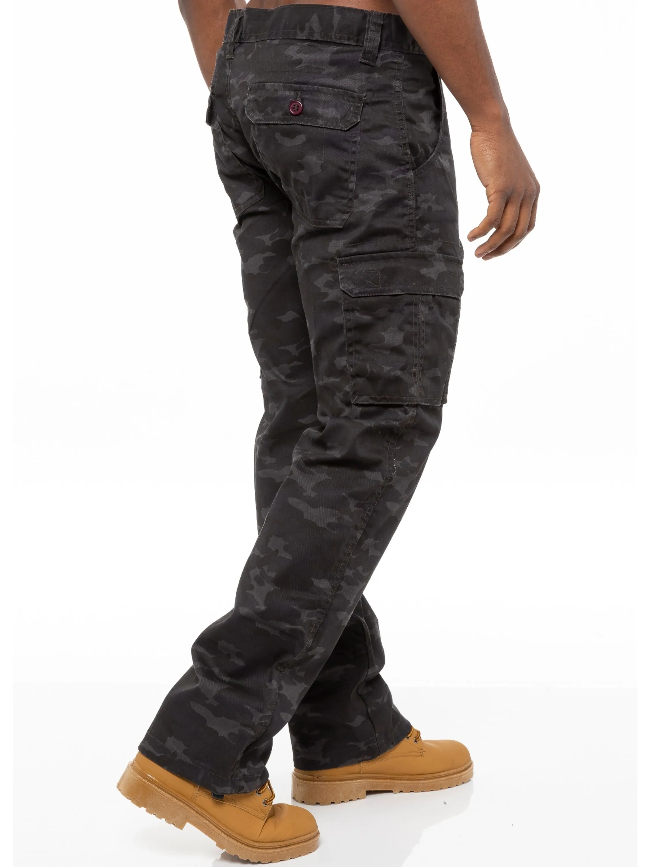 Kruze | Mens Cargo Camo Trousers