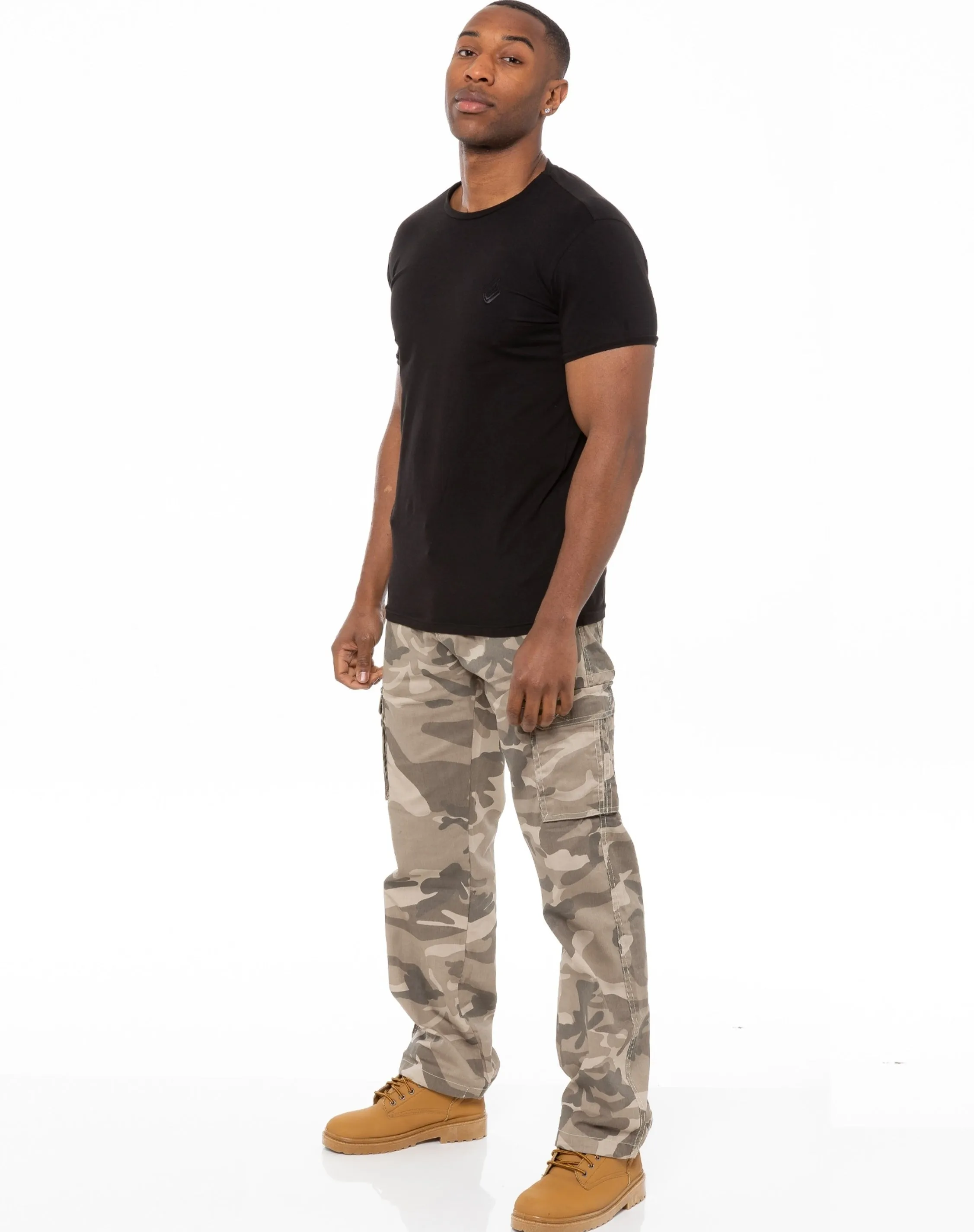 Kruze | Mens Cargo Camo Trousers