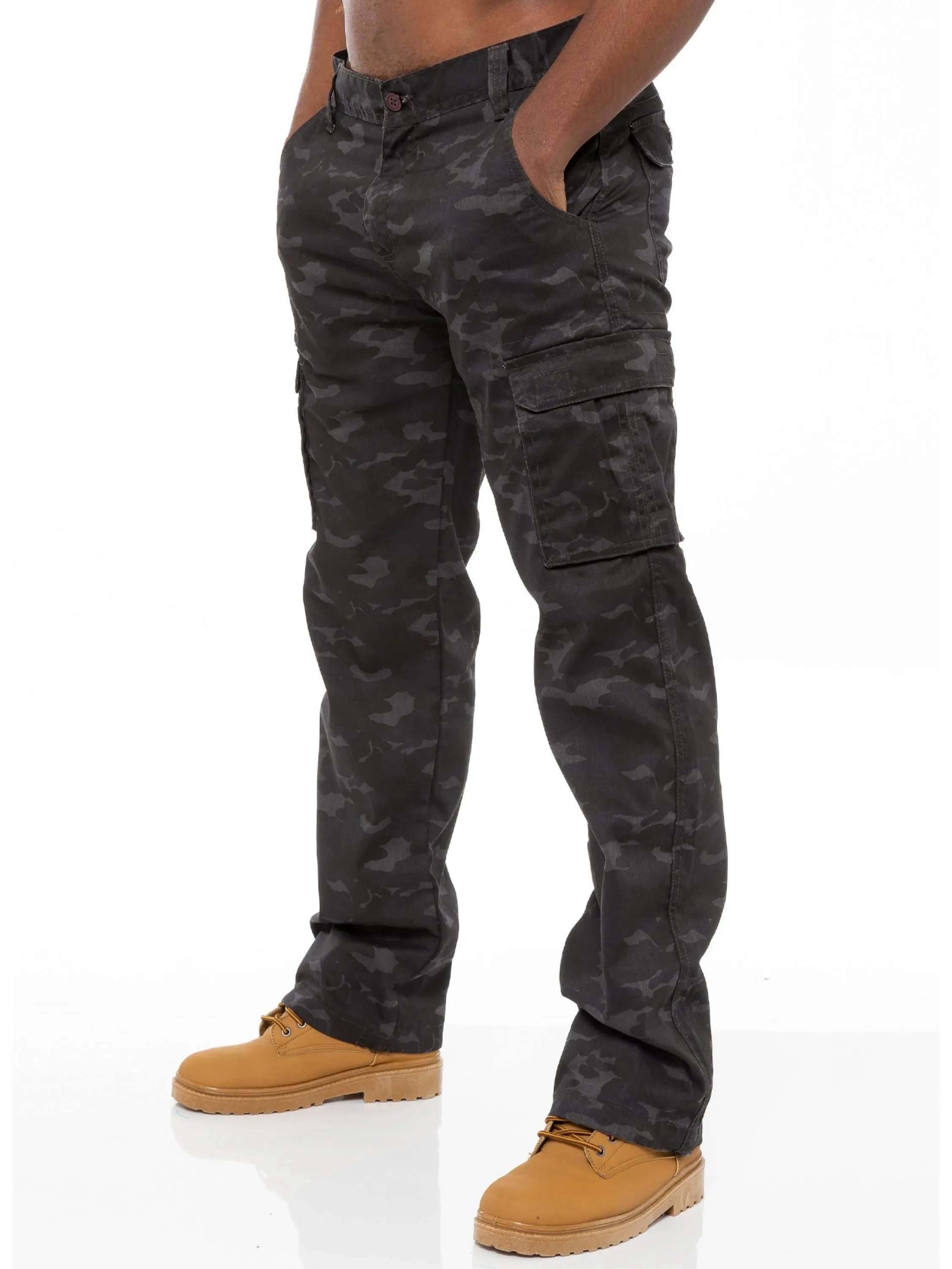 Kruze | Mens Cargo Camo Trousers