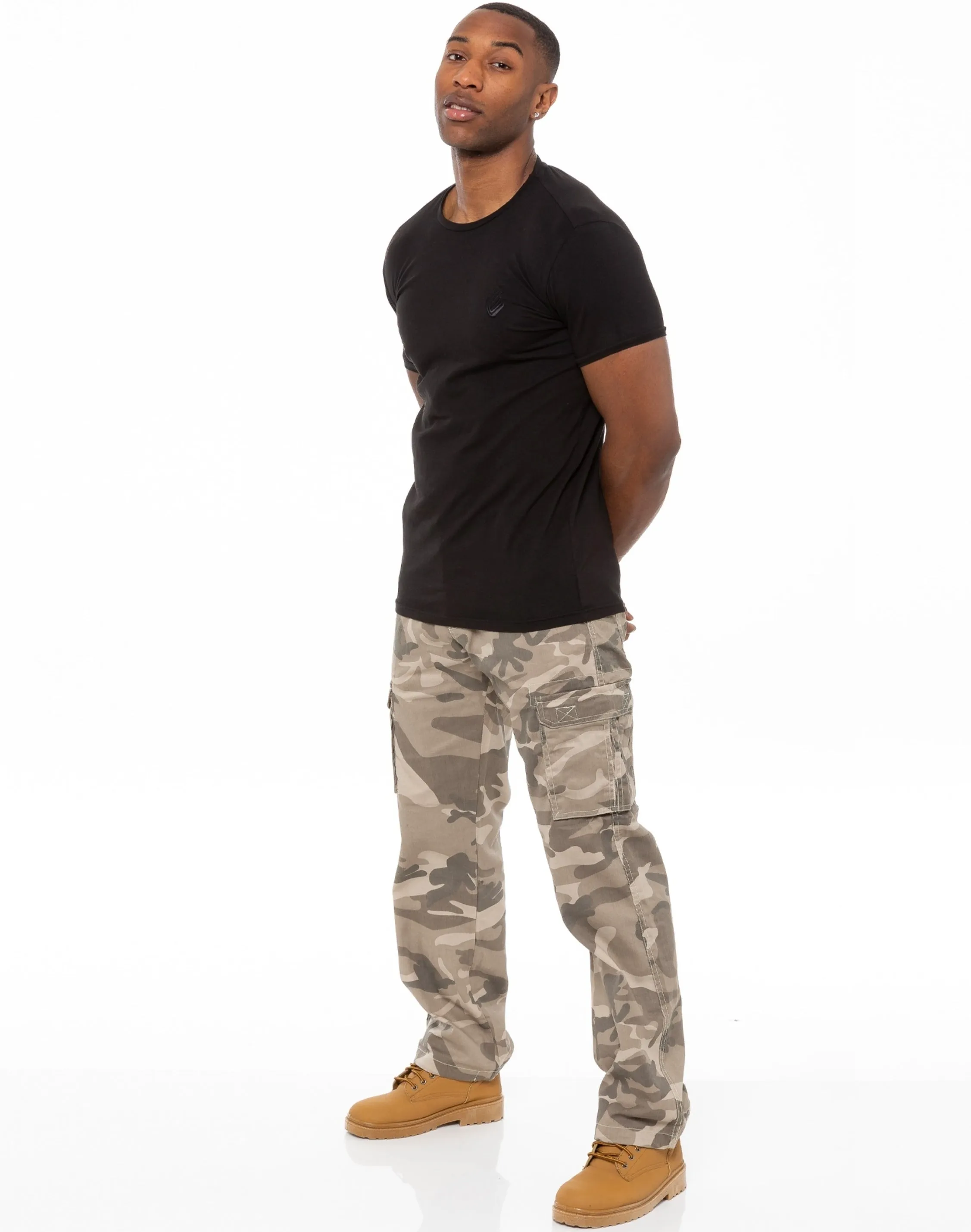 Kruze | Mens Cargo Camo Trousers