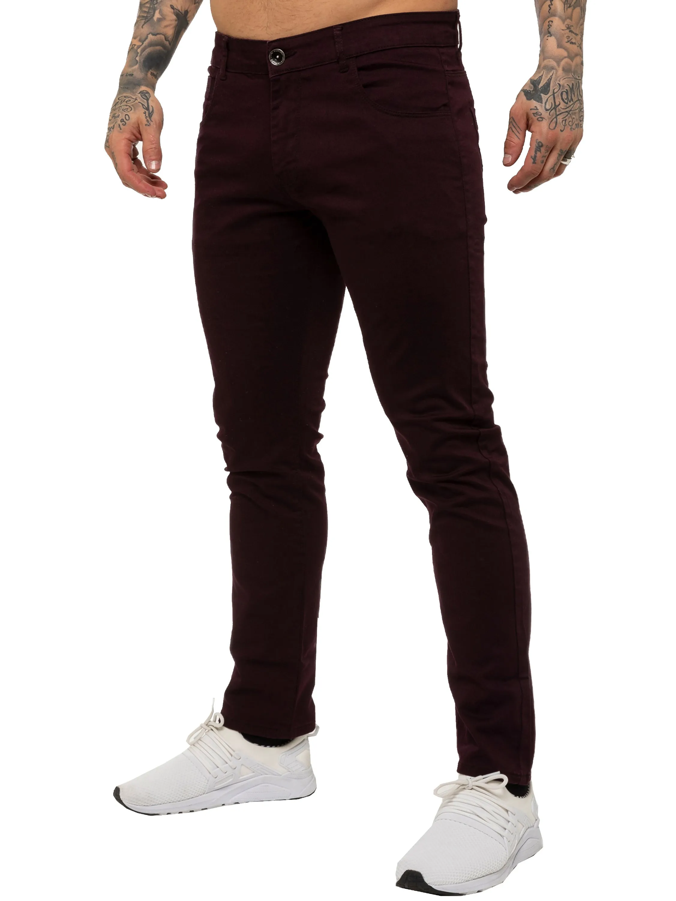 Kruze | Mens Slim Fit Stretch Chinos