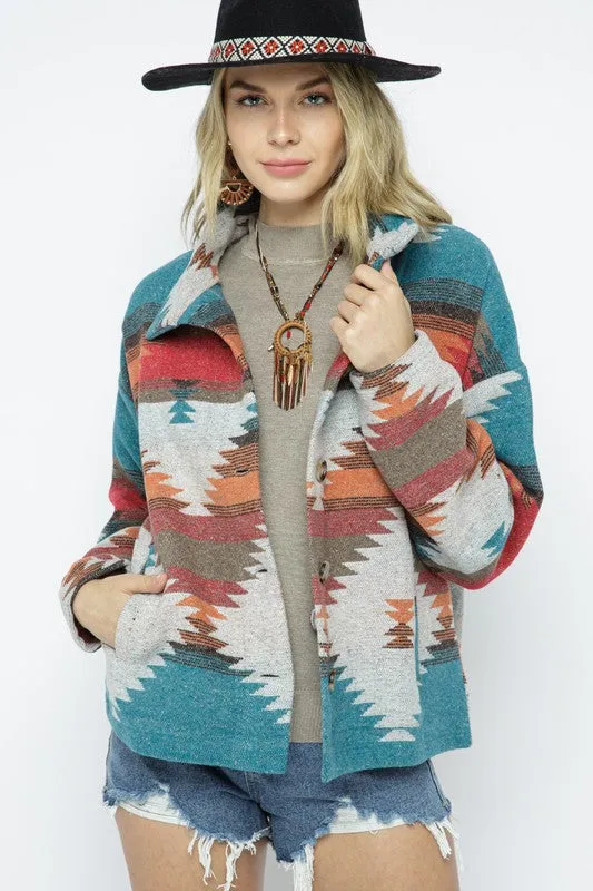 Lightweight Aztec Pattern Jacket *Online Only*