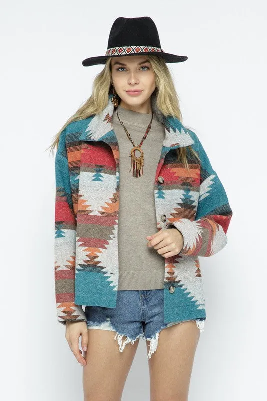 Lightweight Aztec Pattern Jacket *Online Only*