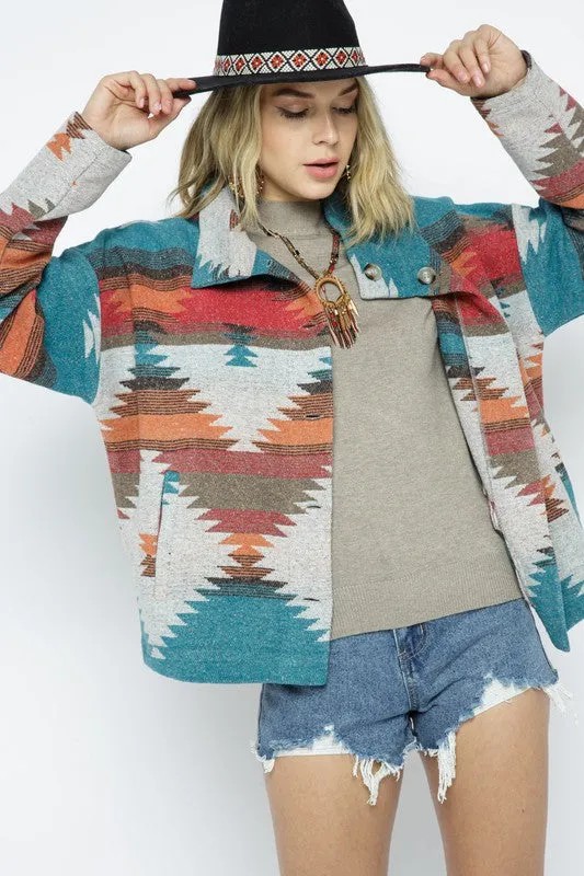 Lightweight Aztec Pattern Jacket *Online Only*