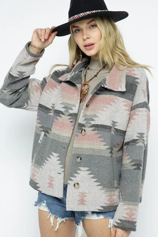 Lightweight Aztec Pattern Jacket *Online Only*