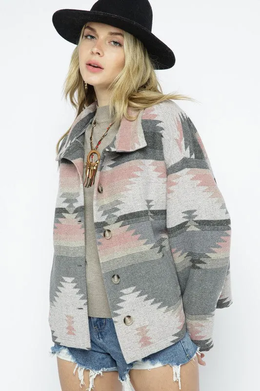 Lightweight Aztec Pattern Jacket *Online Only*