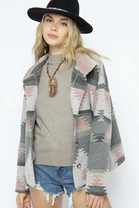 Lightweight Aztec Pattern Jacket *Online Only*