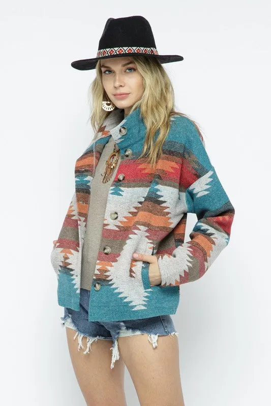 Lightweight Aztec Pattern Jacket *Online Only*