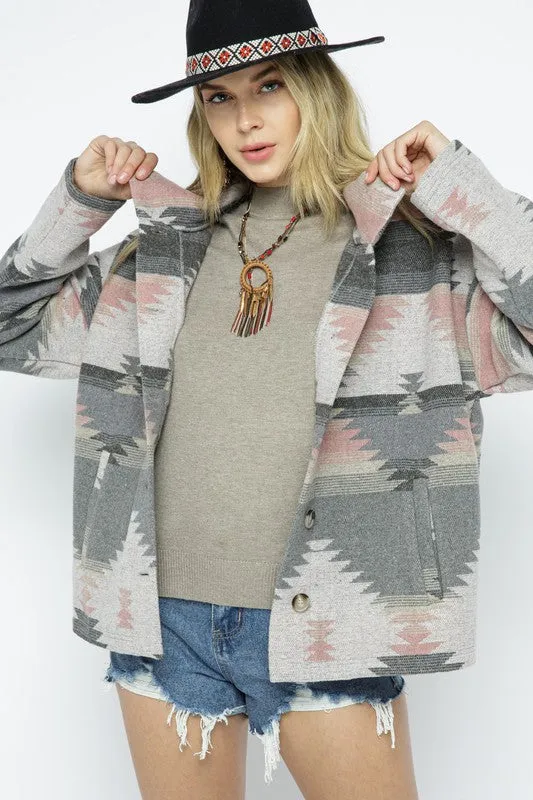 Lightweight Aztec Pattern Jacket *Online Only*