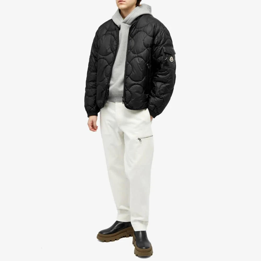 Moncler Sham Quilted Bomber Jacket, Black