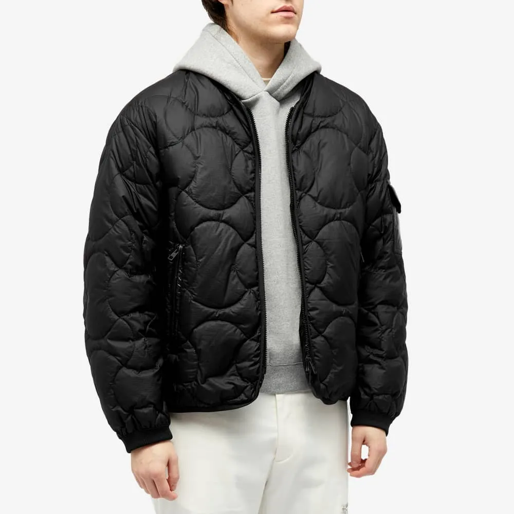 Moncler Sham Quilted Bomber Jacket, Black