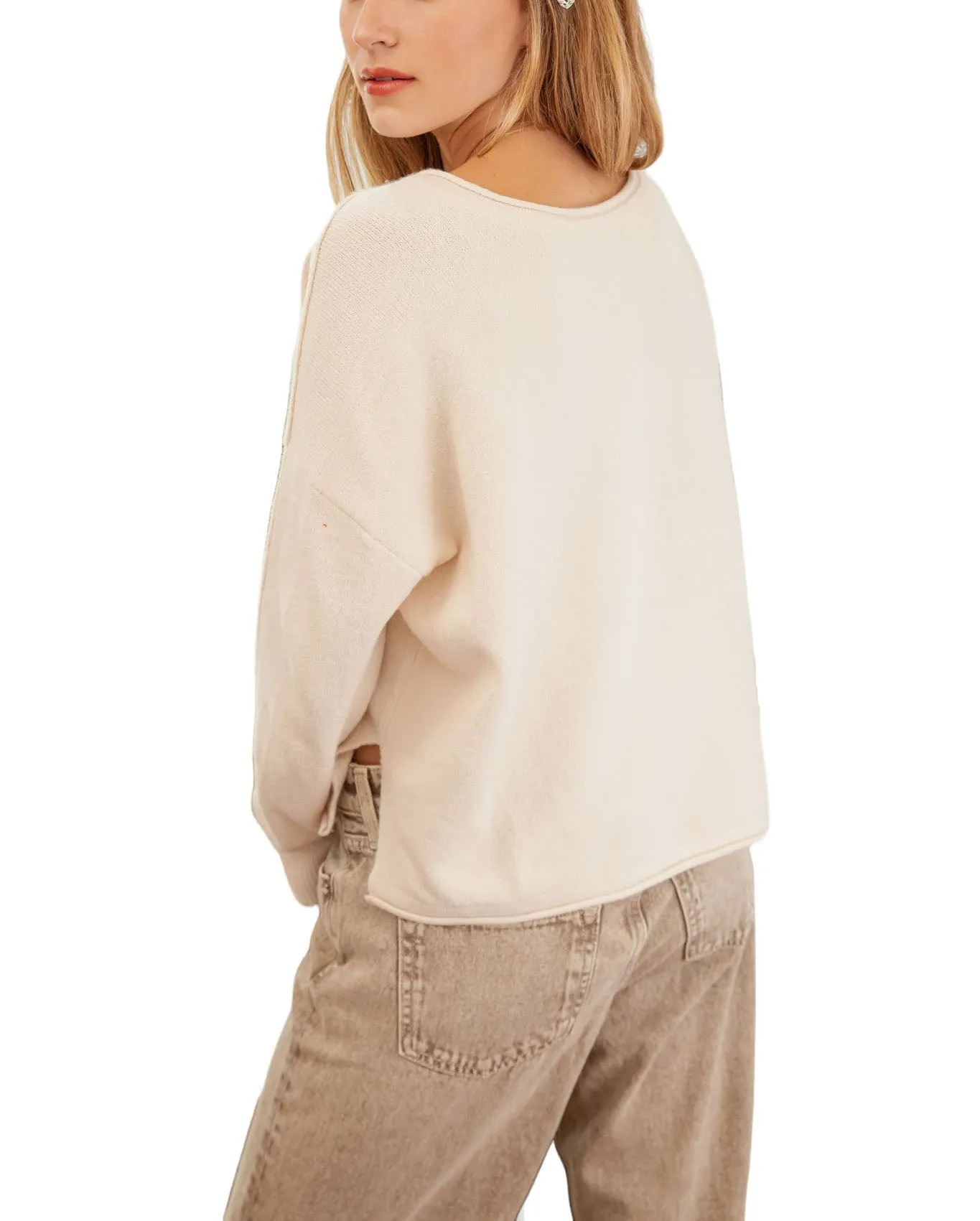 Moonbeam Exposed Seam Sweater