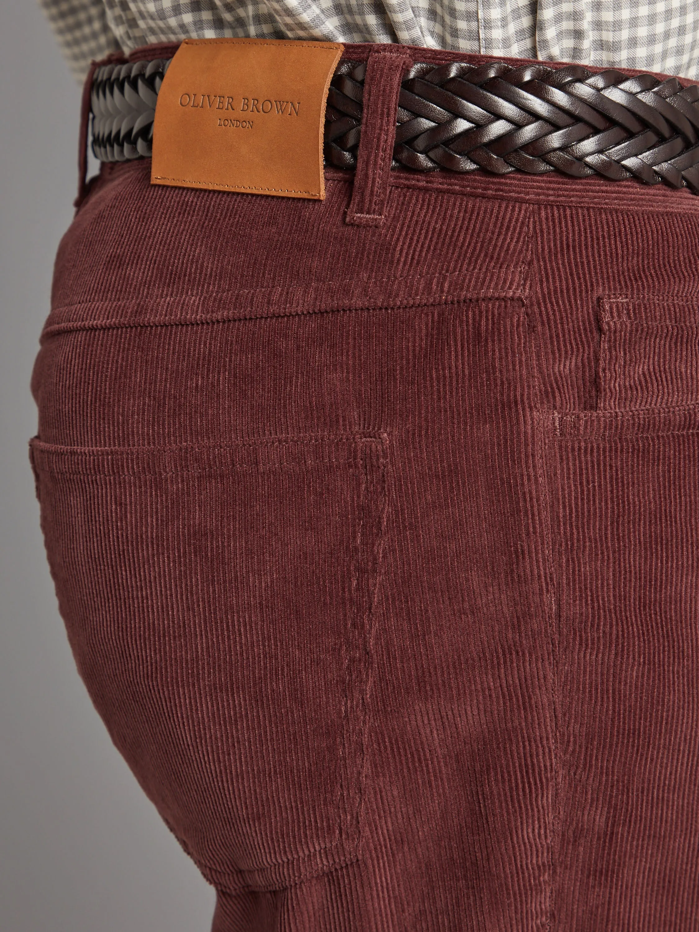 Needlecord Jeans - Berry