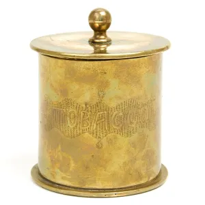 Original German WWI Trench Art Shell Case Tobacco Jar - Dated 1917