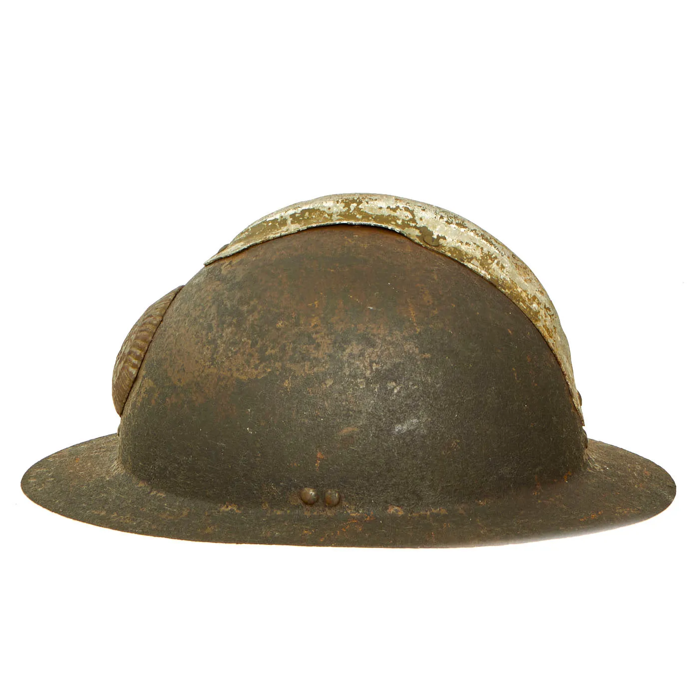 Original Thailand WWII French Model 1926 Adrian Helmet With Siam Badge