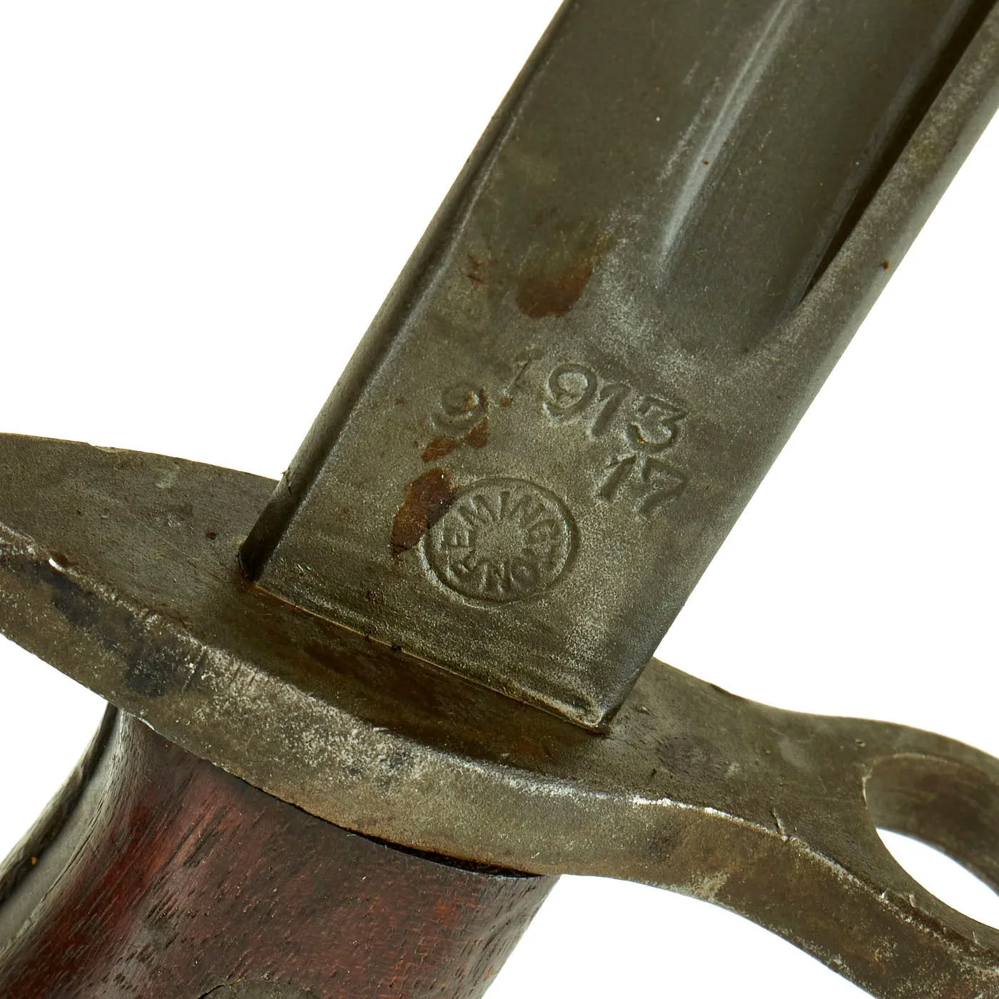 Original U.S. WWI M1917 Enfield British P1913 Overstamp Bayonet by Remington with British Scabbard